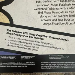 3 Pokemon TCG Ascended Heroes Mega ex Box Bundle Feraligatr Emboar Meganium New - Image 5