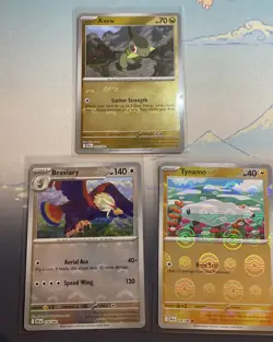 Pokemon TCG Axew 068 Reverse Holo MASTERBALL & Tynamo/Braviary POKEBALL bundle - Image 1
