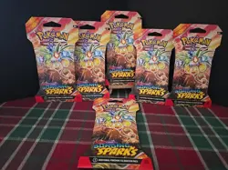 6 Pokemon Scarlett and Violet Surging Sparks Booster Packs 6 Pack Bundle - Image 2