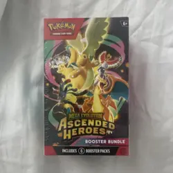 Pokemon TCG Mega Evolution Ascended Heroes Booster Bundle 6 Packs English 6+ - Image 1