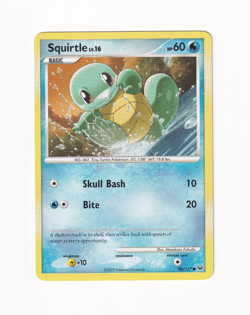 Squirtle 96/127 Platinum Base Regular Common 2009 Pokemon Card Light Played LP - Image 1