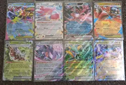 Pokemon EX Bundle Scarlet Violet And Mega Evolution 8 Cards - Image 1
