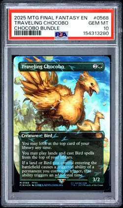 2025 MTG FINAL FANTASY CHOCOBO BUNDLE #0568 TRAVELING CHOCOBO PSA 10 - Image 1