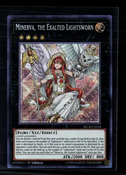 Yu-Gi-Oh! Minerva, the Exalted Lightsworn Battles of Legend SR BLLR-EN044 1st Ed - Image 1