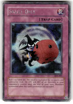 Skull Dice EDS-003 Secret Rare Eternal Duelist Soul Yu-Gi-Oh Heavily Played - Image 1
