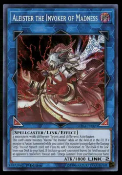 Aleister the Invoker of Madness SHVA-EN020 Secret Rare Yu-Gi-Oh 1st Edition NM - Image 1
