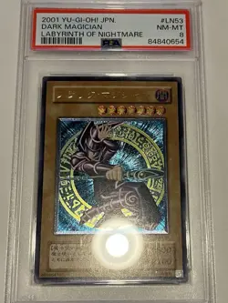 YuGiOh Dark Magician Ultimate Rare Japanese LN-53 PSA 8 - Image 1