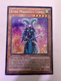 Yugioh - Kiwi Magician Girl - Secret - 1st - MVP1-ENS16 - NM - Image 1