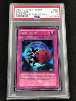 Yugioh 2002 Skull Dice EDS-003 Secret Rare PSA 6 - Image 1