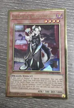 Yu-Gi-Oh! TCG Chamber Dragonmaid MGED-EN022 Gold Rare 1st Edition Near Mint - Image 1