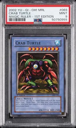 2002 YU-GI-OH! MRL-MAGIC RULER 1ST EDITION #069 CRAB TURTLE PSA 9 - Image 1