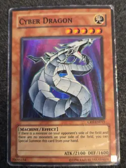 Yu-Gi-Oh! Cyber Dragon CRV-EN015 Unlimited Super Rare OG Print HP - Image 1