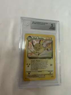 Pokemon BGS 5 NM MT+ Dark Raichu Holo 7/110 2002 Legendary Collection - Image 1