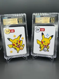 CGC Pristine 10 Pikachu 4-Card Lot Pokemon Taruka 2025 Japanese Playing Cards - Image 1