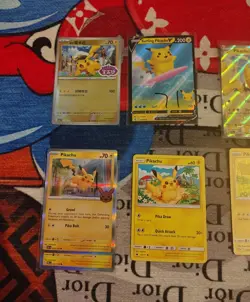 Pokemon TCG Pikachu Lot Gem Vol 5 Captain Pikachu Stamped Promos Surfing Swirls - Image 3