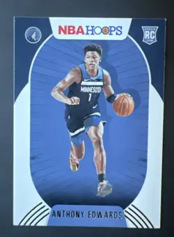 ❤‍🔥 20/21 Panini Hoops Anthony Edwards Rookie Card RC #216 - Timberwolves 🏀 - Image 1