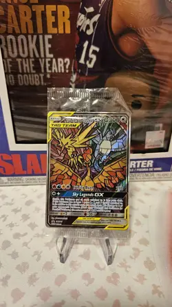 2019 Moltres Zapdos Articuno Hidden Fates SM210 Promo Full Art Pokemon Card - Image 1
