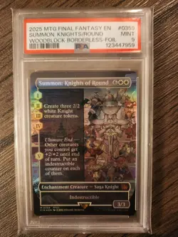 2025 MTG Final Fantasy Summon: Knights Of Round Borderless Foil #359 PSA 9 - Image 1