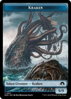 ~ Kraken Token ~ NM ~ Modern Horizons 3 ~ MTG ~ - Image 1