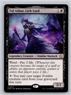 Zul Ashur, Lich Lord 77 Rare Foundations Magic: The Gathering Near Mint - Image 1
