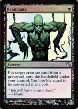 1x Reanimate - Foil MTG - Premium Deck Series: Graveborn - Moderate Play - Image 1