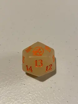 Mtg Midnight Hunt Glow-in-the-Dark Oversized D20 Spindown Life track Dice New - Image 1