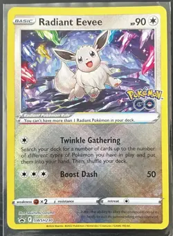 Pokemon TCG - Radiant Eevee SWSH230 - Pokemon Go - Black Star Promo - Image 1