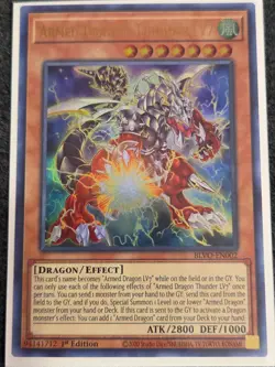 Yugioh Armed Dragon Thunder LV7 BLVO-EN002 Ultra Rare 1st Ed NM - Image 1