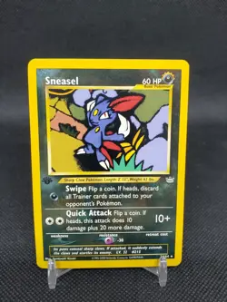 Sneasel 24/64 Neo Revelation 1st Edition Rare WOTC LP/NM Pokemon Card - Image 1