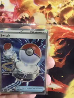 Switch 123/094 Ultra Rare Full Art Phantasmal Flames Pokemon NM - Image 3