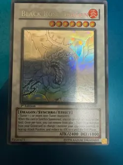 Black Rose Dragon (Ghost Rare) CSOC-EN039 Crossroads of Chaos 1st Edition - Image 1
