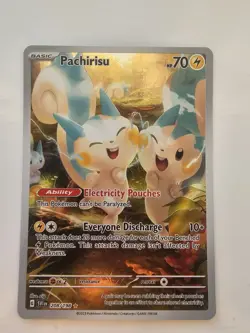 Pachirisu - 208/198 - Scarlet Violet Base Set - Illustration Rare Pokemon TCG NM - Image 1