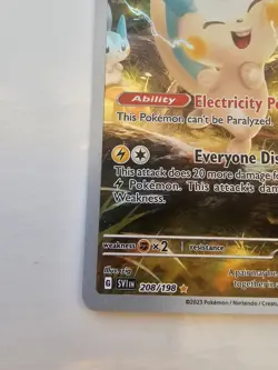 Pachirisu - 208/198 - Scarlet Violet Base Set - Illustration Rare Pokemon TCG NM - Image 2