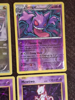 Pokemon 4 Card Lot Cracked Ice Mewtwos Reverse Gengar Holo Garchomp TCG - Image 3
