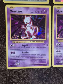Pokemon 4 Card Lot Cracked Ice Mewtwos Reverse Gengar Holo Garchomp TCG - Image 4
