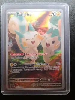 Pokemon TCG Pachirisu Scarlet & Violet Base Set 208/198 Holo Illustration Rare - Image 1