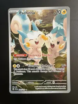 Pokemon TCG Pachirisu Scarlet And Violet Base Set 208/198 Illustration Rare - Image 1