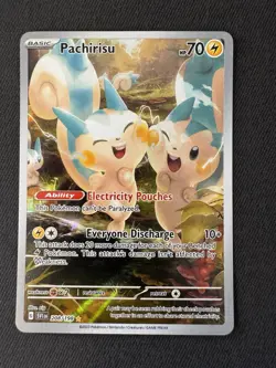 Pachirisu 208/198 Pokemon TCG Scarlet Violet Base Illustration Rare Nm - Image 1