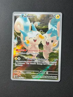 Pokemon TCG Pachirisu Scarlet & Violet Base Set 208/198 Holo Illustration Rare - Image 1