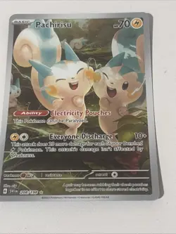Pokemon TCG Pachirisu Scarlet & Violet Base Set 208/198 Holo Illustration Rare - Image 1