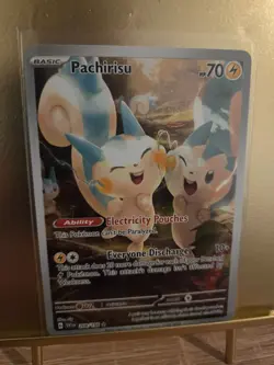 Pokemon TCG Pachirisu Scarlet Violet Base Set 208/198 Holo Illustration Rare - Image 3