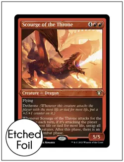 Scourge of the Throne, Etched Foil, Commander Masters, Magic MTG NM - Image 1