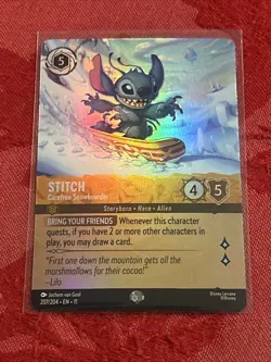 EPIC Lorcana Winterspell - Stitch - Carefree Snowboarder - 207/204 EPIC FOIL - Image 1