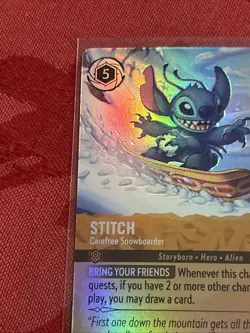 EPIC Lorcana Winterspell - Stitch - Carefree Snowboarder - 207/204 EPIC FOIL - Image 3