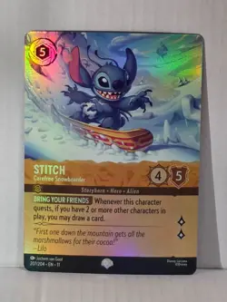 Lorcana: Stitch - Carefree Snowboarder 207/204 - Epic Foil - Winterspell - Image 1