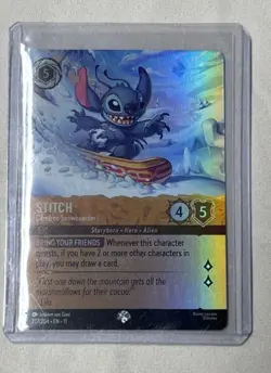 Lorcana: Stitch - Carefree Snowboarder 207/204 - Epic Foil - Winterspell - Image 1