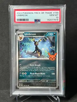 2024 Pokemon Umbreon 130/197 Trick Or Trade PSA 10 LOW POP - Image 1