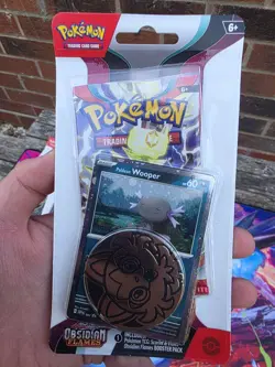 Pokemon Obsidian Flames Wooper & Pawmi Promo Checklane 1x Blister Pack Sealed - Image 1