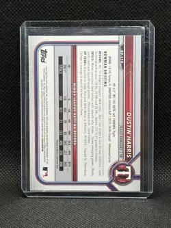 Topps Bowman 2022 1st Bowman Dustin Harris Rangers BP-119 Purple /250 - Image 2
