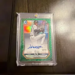 2026 Bowman Chrome Wei En Lin Green Reptilian Auto 60/99 1st Bowman Oakland A’s - Image 1